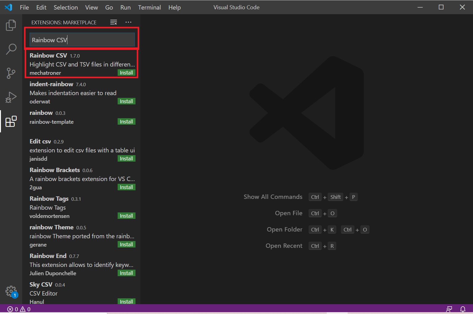 【Visual Studio Code】拡張機能のRainbow CSVをインストールするやり方を解説します | たいらのエンジニアノート