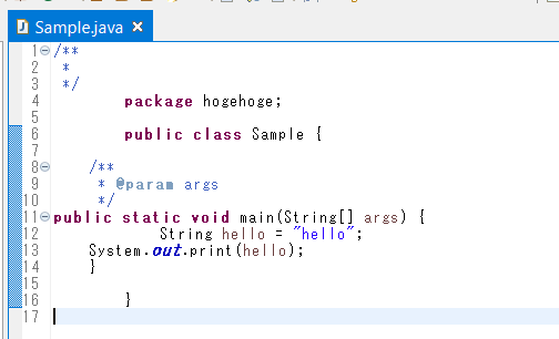 Eclipseでコード整形のショートカット