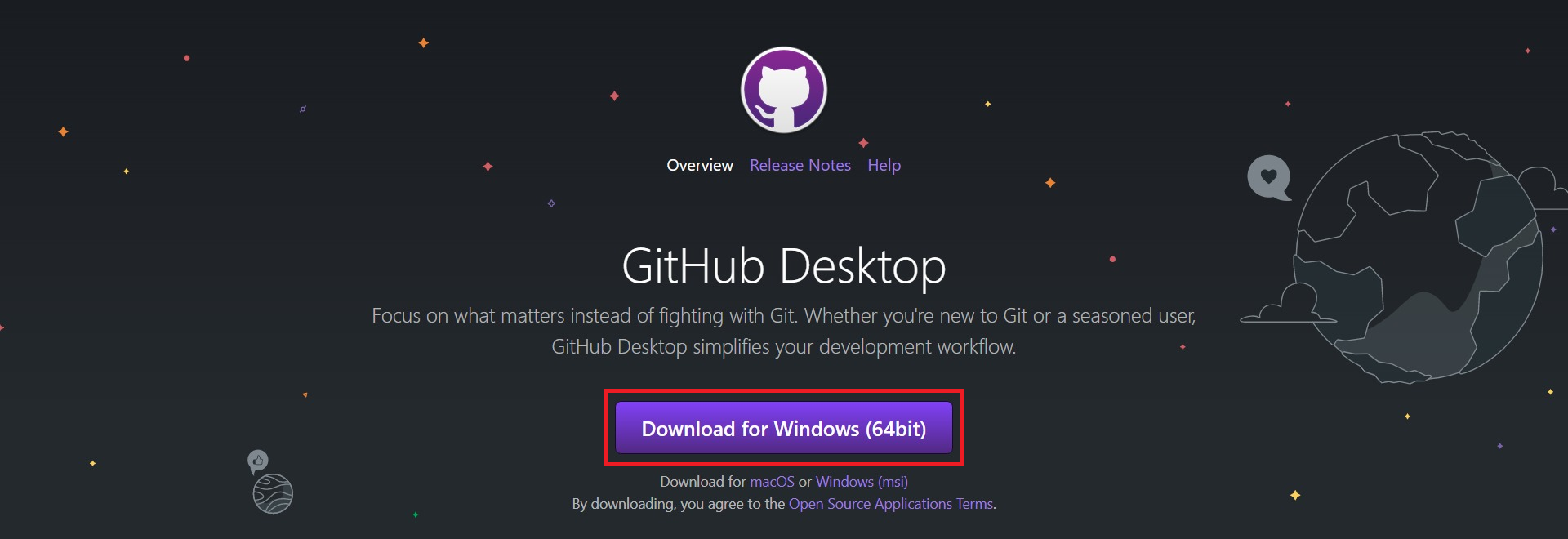 GitHub Desktopをインストール