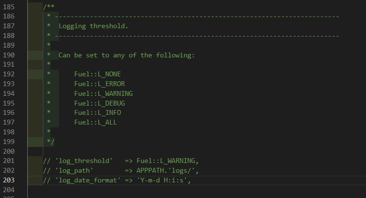 FuelPHPの出力するログのレベルを変更するやり方を解説