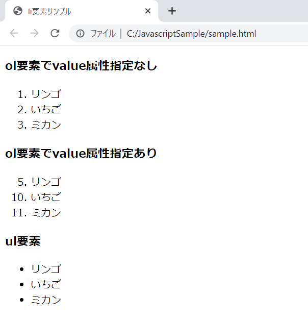 HTMLのli要素を解説