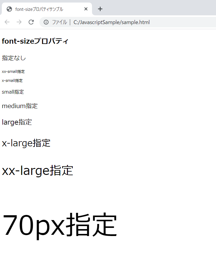 cssのfont-sizeプロパティを解説