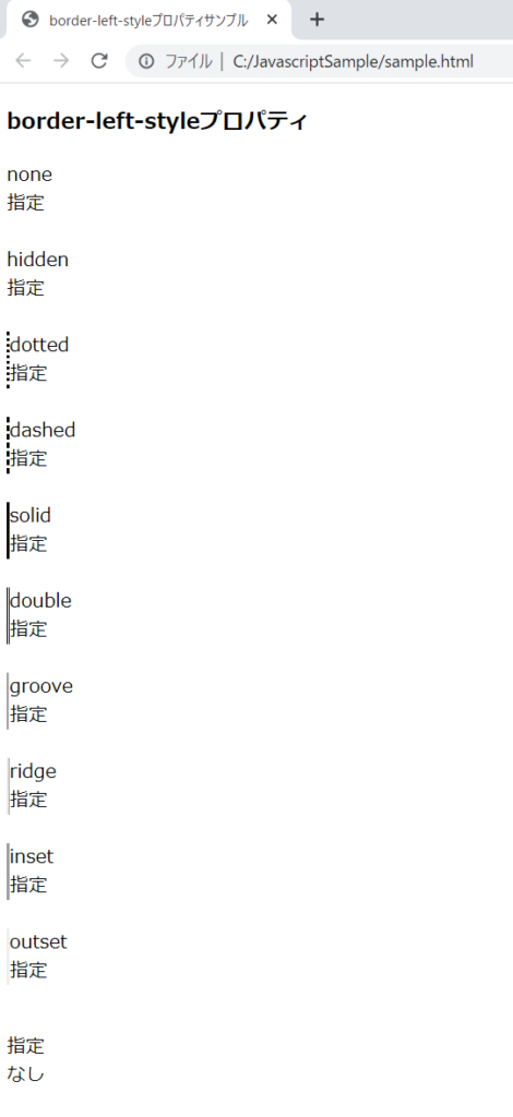 【css】要素の左側の線のスタイルを指定できるborder-left-styleプロパティを解説します | たいらのエンジニアノート