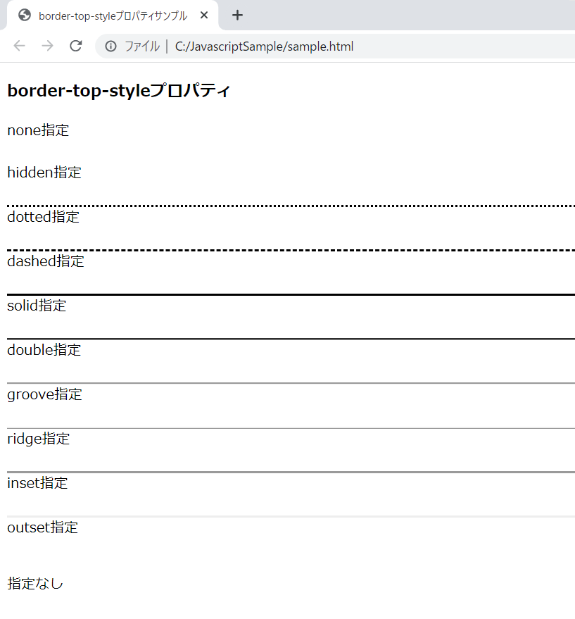 cssのborder-top-styleプロパティを解説