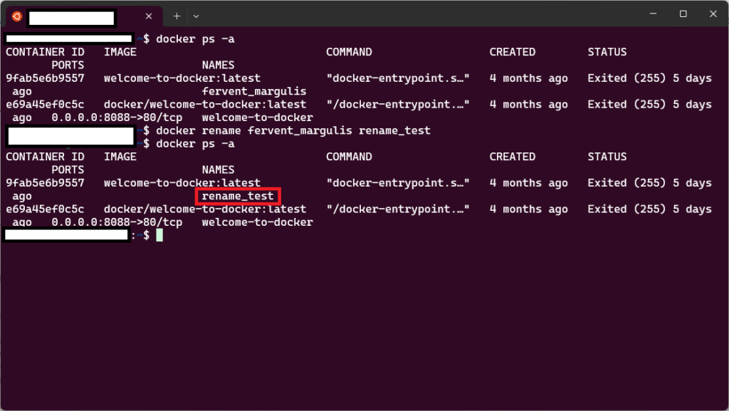 Dockerのコンテナ名を変更できるdocker renameコマンドを解説